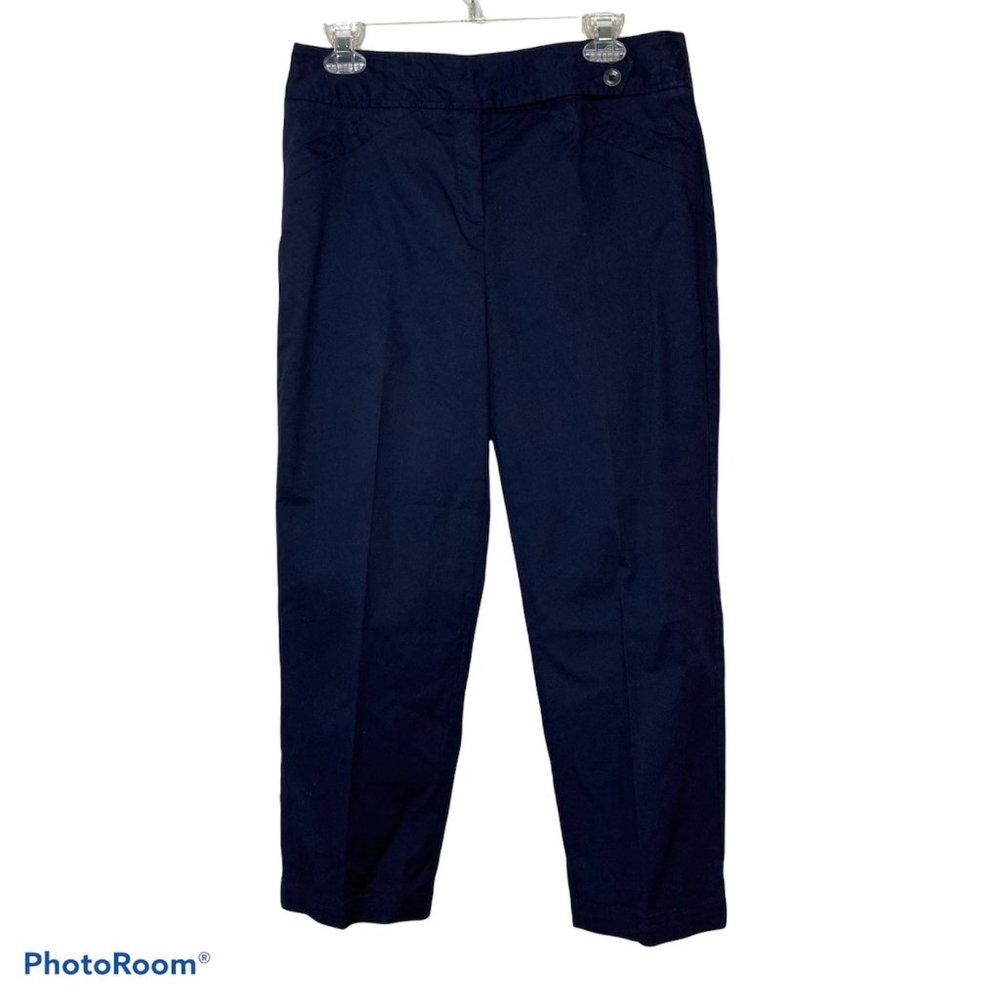 RGT Blue Flat Front Capri Pants 8